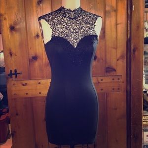 Mandee Mix Lace Mini Dress Size M NWOT